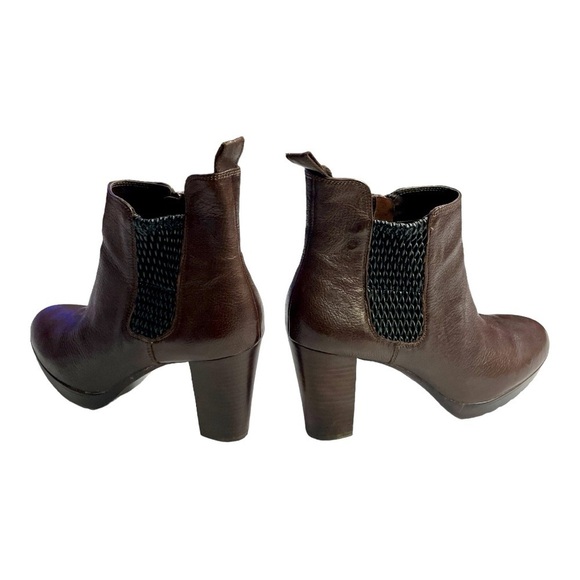 Bella Vita Womens US 10 Zana Heeled Ankle Boot Brown Black Platform - Picture 4 of 12